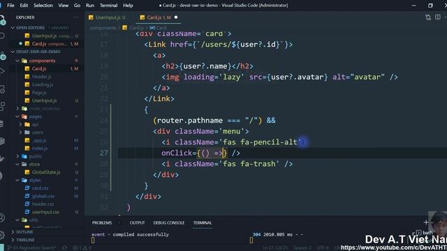 NextJs Data Fetching using SWR React Hooks and getStaticProps-ISR #4 Mutate and ISR (END) смотреть онлайн