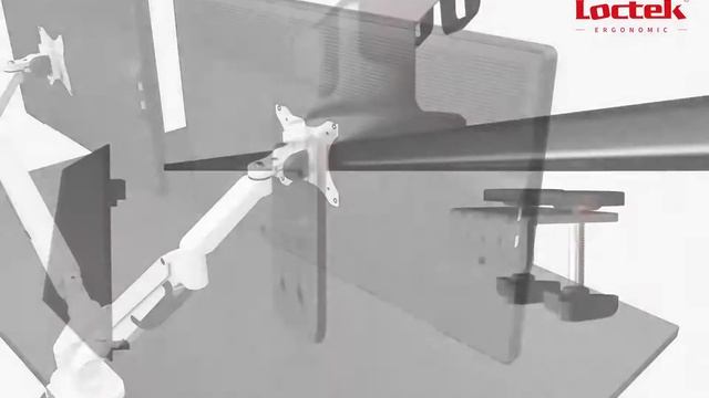 DLB851D2 Space Saving Gas Spring Dual Monitor Arm смотреть онлайн