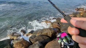 Рыбалка с рыболовного молла в Хиккадуве. Шри Ланка. 2024.