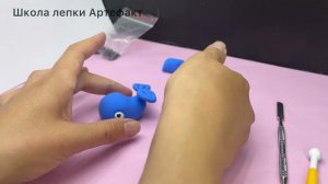 Кит из воздушного пластилина