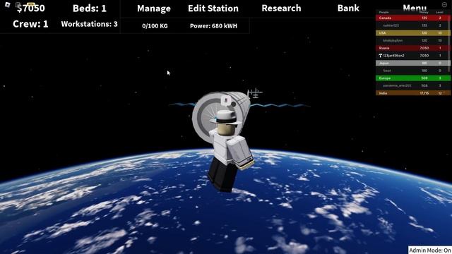 How does Crew work in Space Station Infinity?