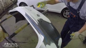 Ремонт и покраска заднего бампера Hyundai Sonata