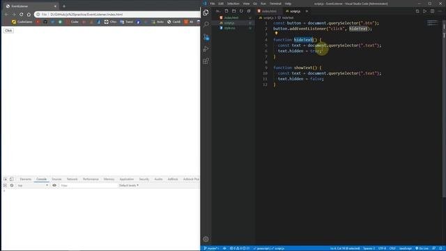 JavaScript практика. Обработчик событий.