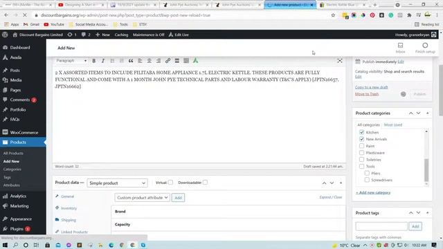 Uploading Products in WordPress Woocommerce New Arrivals and Variations Setup Price