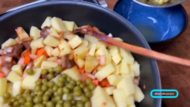 ОВОЩНОЕ РАГУ - мясо с зеленым горошком ИЛИ Жаркое по-турецки ? смотреть онлайн