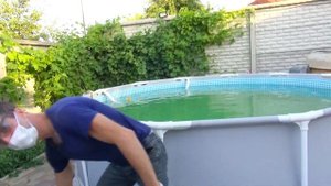 Как Очистить Очень ГРЯЗНУЮ воду в Каркасном БАССЕЙНЕ при помощи ПЕРЕКИСИ ВОДОРОДА