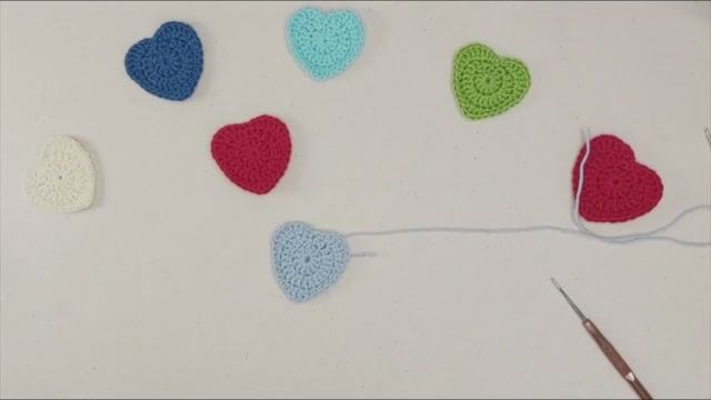Вязание крючком - Сердечки