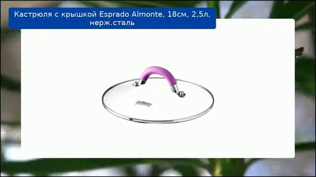 Кастрюля с крышкой Esprado Almonte, 18см, 2,5л, нерж.сталь обзор смотреть онлайн