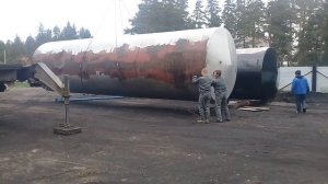 Разгрузка емкости 60 кубов
