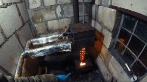 Как получить максимум тепла от печки на отработке для водяного отопления гаража. Правильный метод.