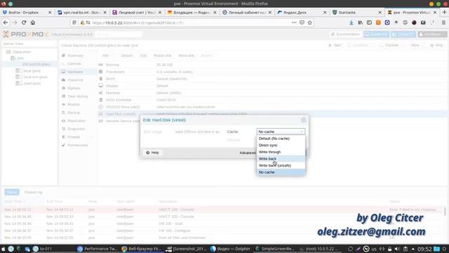 ProxMox Disk SpeedTest No/Cache смотреть онлайн