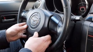 Как снять руль и подушку безопасности на Mazda 3 BK