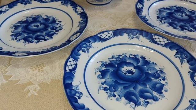 Гжельский фарфор. Современная Российская посуда.