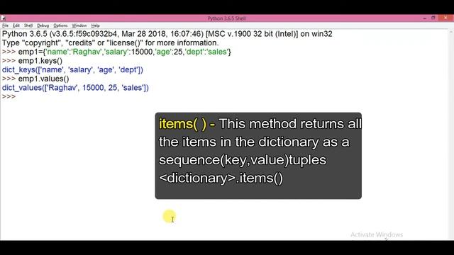 Dictionary Functions and Methods in Python| Built in functions used in python dictionaries
