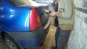 РЕНО ЛОГАН УБИРАЕМ ДЫРКИ.