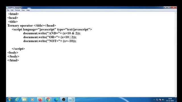 javaScript Tutorial For Beginners | 6. Bitwise Operator in javaScript