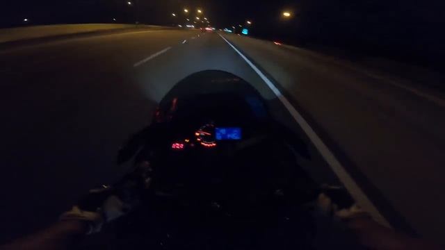 INSANE 280HP NINJA H2 Night Ride (210MPH) смотреть онлайн