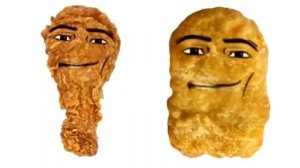 Куриная ножка и наггетс поют на французком...