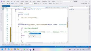 C# Форма авторизации. Показать (скрыть) пароль