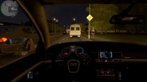 Ночные шашки на AUDI S8 | City Car Driving 1080p & 60FPS