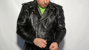 Мотокуртка косуха Xelement Black Classic Leather Jacket with Eagle