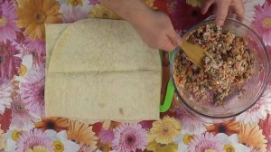 Быстро и вкусно | Лаваш с корейской морковкой и ветчиной