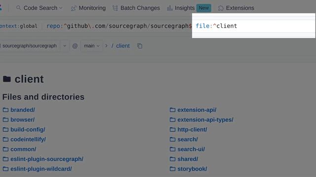 Take a tour on Sourcegraph's codebase