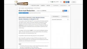 Even-tual Reduction | Codechef cookoff 2020 Div2