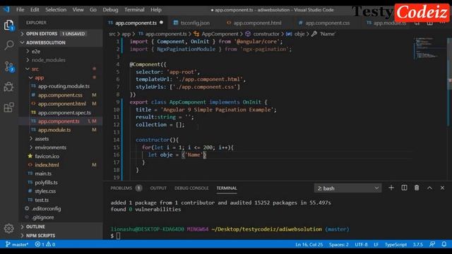angular 9 simple pagination example| Angular 9 Live Projects |Angular Pagination Example| Paginatio