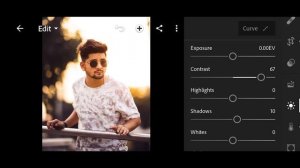 How to Create Fake Golden Light Effect in your photos using lightroom mobile - NSB Pictures