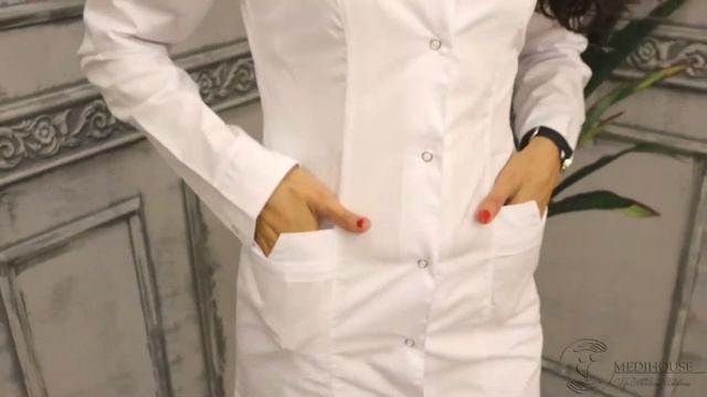 Женский медицинский халат 1м2 | Медицинская одежда МедиХаус