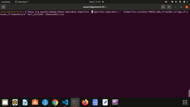 Import csv data from hadoop to hbase using ImportTsv смотреть онлайн