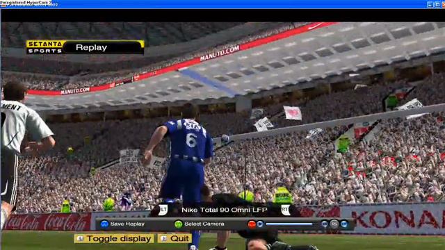 PES 2009 - BALL STUCK TO CROSSBAR! смотреть онлайн