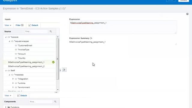 Oracle ICS - Action Samples - Email, Switch, Logger, JavaScript
