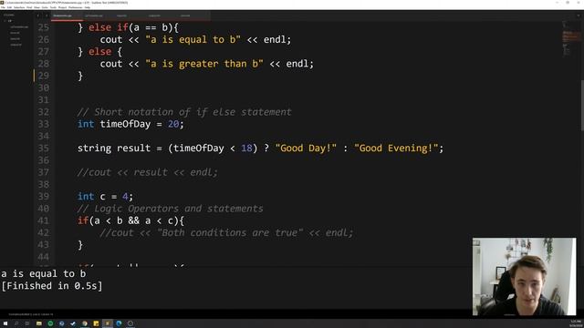If Statement and State Machines in C++