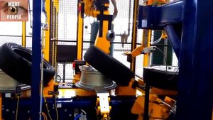 РОБОТИЗИРОВАННЫЙ ШИНОМОНТАЖ СТАНОК И КОНВЕЕР как это сделано