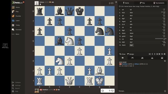 Chess lesson # 36: Beating a 2300 player with an easy and subtle opening (blitz game on chess.com)