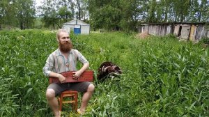 наигрышь Завидочка с козой в деревне, гусли 9 струн