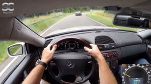 Mercedes-Benz CL 500 (2000) on German Autobahn - POV High Speed Drive