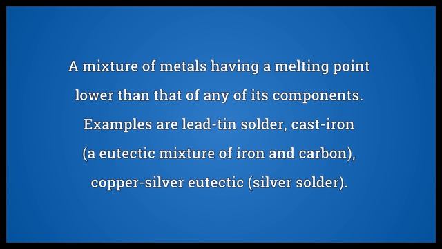 Eutectic alloy Meaning смотреть онлайн