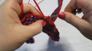 дорожка вязаная крючком из остатков пряжи столбиками без накида