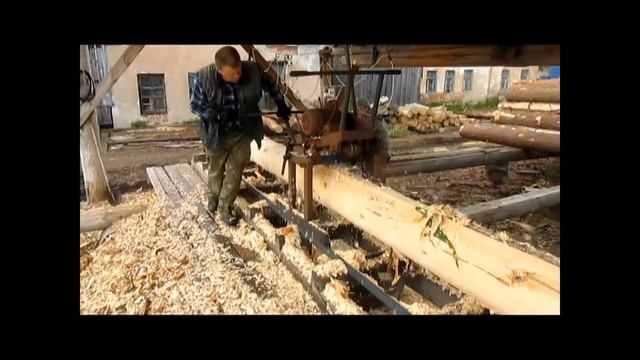 Строгание бревна