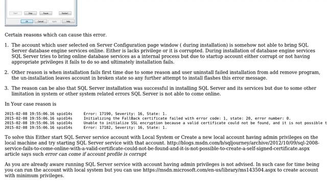 Installing SQL Server 2014 Express fails with error " Could not find the Database Engine startup... смотреть онлайн