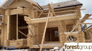 Дом из оцилиндрованного бревна. Диаметр 260 мм. Обзор.