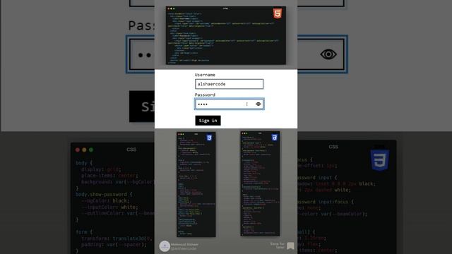 Password Input Light Using HTML CSS Js