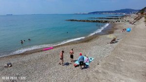 Туапсе. Обстановка на пляжах в августе.