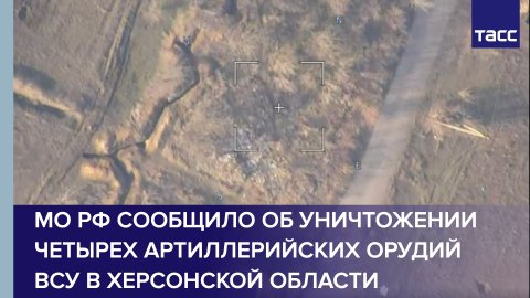 МО РФ сообщило об уничтожении четырех артиллерийских орудий ВСУ в Херсонской области