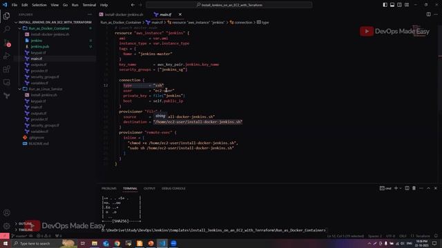 Run Jenkins Container on AWS EC2 Using Terraform