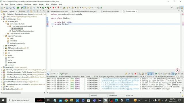Spring Boot Framework tutorial #4 First Maven project in sts connect with database #java #springboo