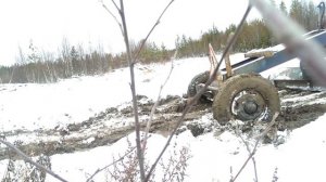 т-150к с грейдером по колие